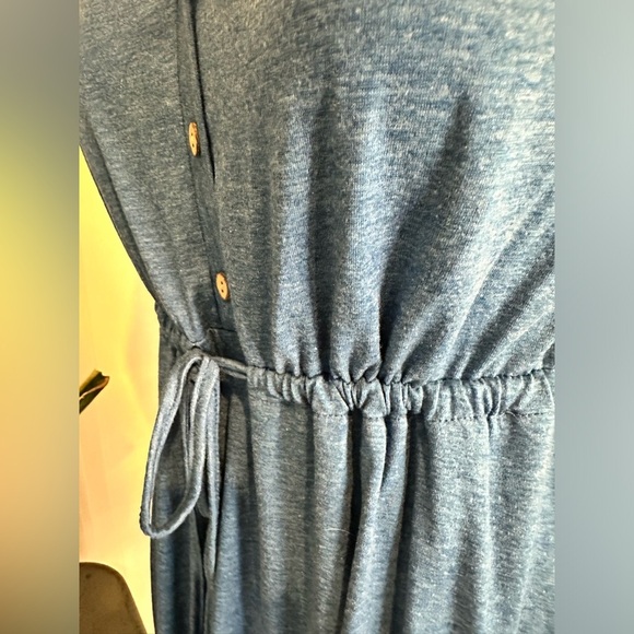 CUPSHE Women Summer Dresses Drawstring Button Front ShortSleeve V Neck Sundress - Picture 8 of 16